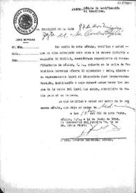 Portada:Cédula de notificación al inquilino de la casa, Carlos Esplá. México, 14 de Junio de 1944