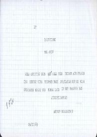 Portada:Telegrama dirigido a Abe Cohen, 24-11-1969