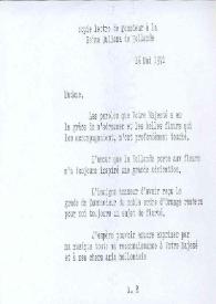 Portada:Carta dirigida a  Juliana de Orange, Reina de Holanda. París (Francia), 16-05-1971