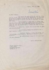 Portada:Carta dirigida a Yehudi Menuhin. París (Francia), 08-07-1972