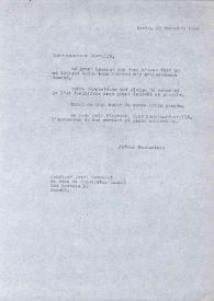 Portada:Carta dirigida a Jordi Cervelló. París (Francia), 25-11-1974