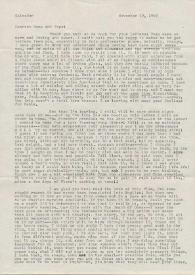 Portada:Carta dirigida a Aniela y Arthur Rubinstein. Salvador de Bahía (Brasil), 19-11-1969