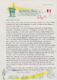 Portada:Carta dirigida a Aniela y Arthur Rubinstein. Glen Burnie, Maryland (Estados Unidos), 14-07-1975