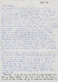 Portada:Carta dirigida a Arthur Rubinstein y Annabelle Whitestone. Nueva York (Estados Unidos), 22-09-1981