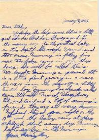 Portada:Carta dirigida a Arthur Rubinstein. Los Angeles, California (Estados Unidos), 18-01-1945