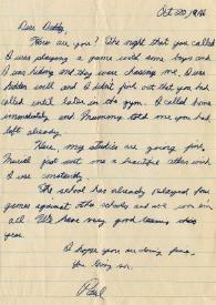 Portada:Carta dirigida a Arthur Rubinstein. Carpinteria, California (Estados Unidos), 20-10-1946