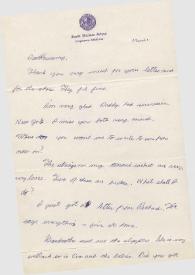 Portada:Carta dirigida a Aniela Rubinstein. Carpinteria, California (Estados Unidos), 01-03-1947