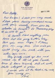 Portada:Carta dirigida a Arthur Rubinstein. Carpinteria, California (Estados Unidos), 26-09-1948
