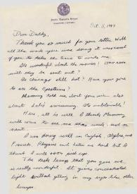 Portada:Carta dirigida a Arthur Rubinstein. Carpinteria, California (Estados Unidos), 05-10-1949