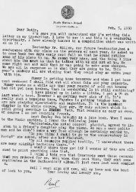Portada:Carta dirigida a Arthur Rubinstein. Carpinteria (Argentina), 05-02-1950