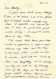 Portada:Carta dirigida a Arthur Rubinstein. Carpinteria, California (Estados Unidos), 15-11-1950