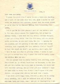 Portada:Carta dirigida a Aniela y Arthur Rubinstein. New Haven, Connecticut (Estados Unidos), 03-11-1952