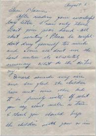 Portada:Carta dirigida a Aniela Rubinstein. Nueva York (Estados Unidos), 05-08-1955
