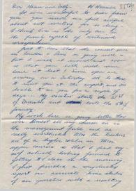 Portada:Carta dirigida a Aniela y Arthur Rubinstein. Filadelfia (Pensilvania), 14-11-1955