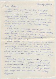 Portada:Carta dirigida a Aniela Rubinstein. Nueva York (Estados Unidos), 10-06-1957