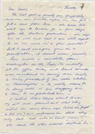 Portada:Carta dirigida a Arthur Rubinstein. Nueva York (Estados Unidos)