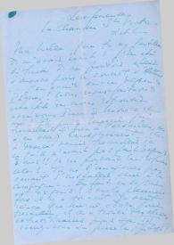 Portada:Carta dirigida a Aniela Rubinstein. La Chaussée St Victor