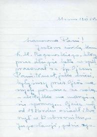 Portada:Carta dirigida a Aniela Rubinstein. Ursus (Holanda), 12-06-1958