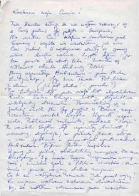 Portada:Carta dirigida a Aniela Rubinstein. Reinach (Suiza), 12-05-1991