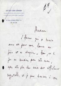 Portada:Carta dirigida a Aniela Rubinstein. París (Francia), 31-12-1982