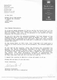 Portada:Carta dirigida a Aniela Rubinstein. Londres (Inglaterra), 10-05-1991