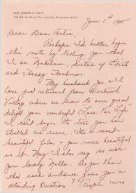 Portada:Carta dirigida a Arthur Rubinstein. Los Angeles (California), 01-06-1975
