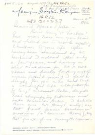 Portada:Carta dirigida a Aniela Rubinstein. Denver (Colorado), 15-03-1982