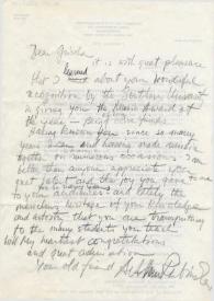 Portada:Carta dirigida a Arthur Rubinstein. Los Angeles (California), 04-02-1976