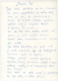 Portada:Carta dirigida a Aniela Rubinstein. Kalisz (Polonia), 21-01-1986