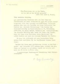 Portada:Carta dirigida a Arthur Rubinstein. París (Francia), 13-03-1974