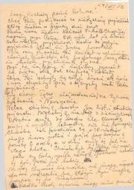 Portada:Carta dirigida a Arthur Rubinstein. Pruszkòw (Polonia), 24-12-1956