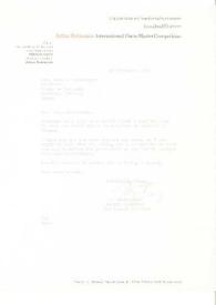Portada:Carta dirigida a Aniela Rubinstein. Tel Aviv (Israel), 17-09-1973
