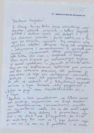 Portada:Carta dirigida a Aniela y Arthur Rubinstein. París (Francia), 30-12-1965