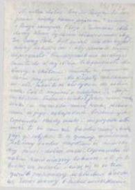 Portada:Carta dirigida a Aniela Rubinstein. Varsovia (Polonia), 24-01-1974