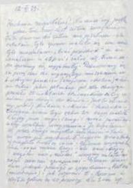 Portada:Carta dirigida a Aniela Rubinstein. Varsovia (Polonia), 12-03-1979
