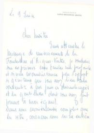 Portada:Carta dirigida a Arthur Rubinstein. Ginebra (Suiza), 09-06-1971