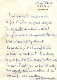 Portada:Carta dirigida a Arthur Rubinstein. París (Francia), 18-11-1954