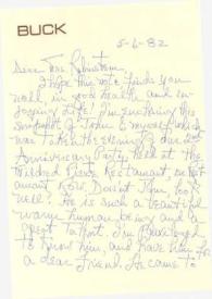 Portada:Carta dirigida a Aniela Rubinstein, 05-06-1982