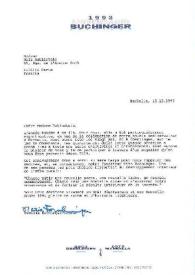 Portada:Carta dirigida a Aniela Rubinstein. Marbella, Málaga (España), 15-12-1993
