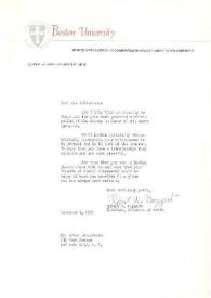 Portada:Carta dirigida a Arthur Rubinstein. Boston (Massachusetts), 01-12-1961