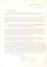 Portada:Carta dirigida a Arthur Rubinstein. Roma (Italia), 19-07-1959