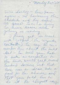 Portada:Carta dirigida a Aniela Rubinstein. Beverly Hills (California), 02-03-1953