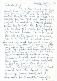 Portada:Carta dirigida a Aniela Rubinstein. Nueva York, 10-10-1954