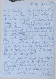 Portada:Carta dirigida a Aniela Rubinstein. Beaumont (California), 18-04-1955