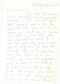 Portada:Carta dirigida a Aniela Rubinstein. Beaumont (California), 31-03-1956