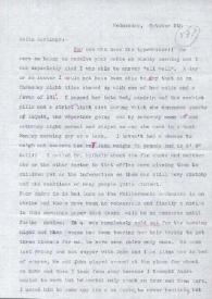 Portada:Carta dirigida a Aniela Rubinstein. Nueva York, 09-10-1957
