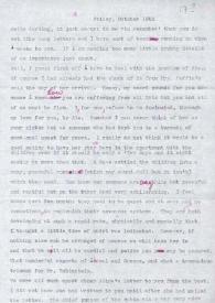 Portada:Carta dirigida a Aniela Rubinstein. Nueva York, 18-10-1957
