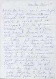 Portada:Carta dirigida a Aniela Rubinstein. Nueva York, 17-11-1957