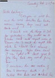 Portada:Carta dirigida a Aniela Rubinstein. Nueva York, 25-02-1958