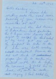 Portada:Carta dirigida a Aniela Rubinstein, 24-02-1960
